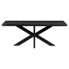 Industriële Eettafels-Mangohoutonline - Eettafel Memphis Black 220x100cm Rechthoekig - Zwart - Mahom