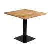 Industriële Eettafels-Mangohoutonline - Horecatafel Vierkant 80x80cm Vierkant - Bruin - Mahom