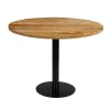 Industriële Eettafels-Mangohoutonline - Horecatafel Rond Ø100cm Rond - Bruin - Mahom