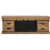 Mangohoutonline - TV Meubel Portland 200cm Rechthoekig - Bruin - Mahom