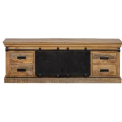 Mangohoutonline - TV Meubel Portland 200cm Rechthoekig - Bruin - Mahom