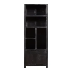 Mangohoutonline - Wandkast Phoenix 80cm 5 Open Vakken, 2 Deuren Rechthoekig