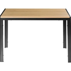 Rechthoekige Eettafels-Leen Bakker MANN - Eettafel - Lichtbruin/Zwart - 120 x 70 cm - Hout