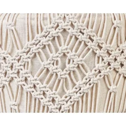 Krukjes-Beliani MANZAI - Voetenbank - Beige - 40 x cm - Katoen