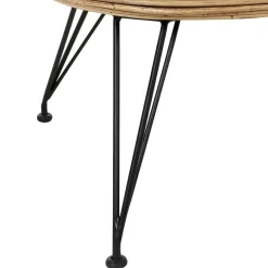 Beliani MARATEA - Tuinstoel set van 2 - Lichtbeige - Rotan