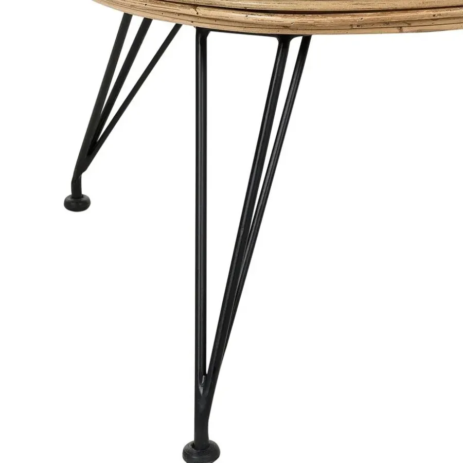 Beliani MARATEA - Tuinstoel set van 2 - Lichtbeige - Rotan