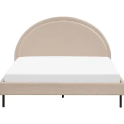 Beliani MARGUT - Bed - Beige - 160 x 200 cm - Bouclé