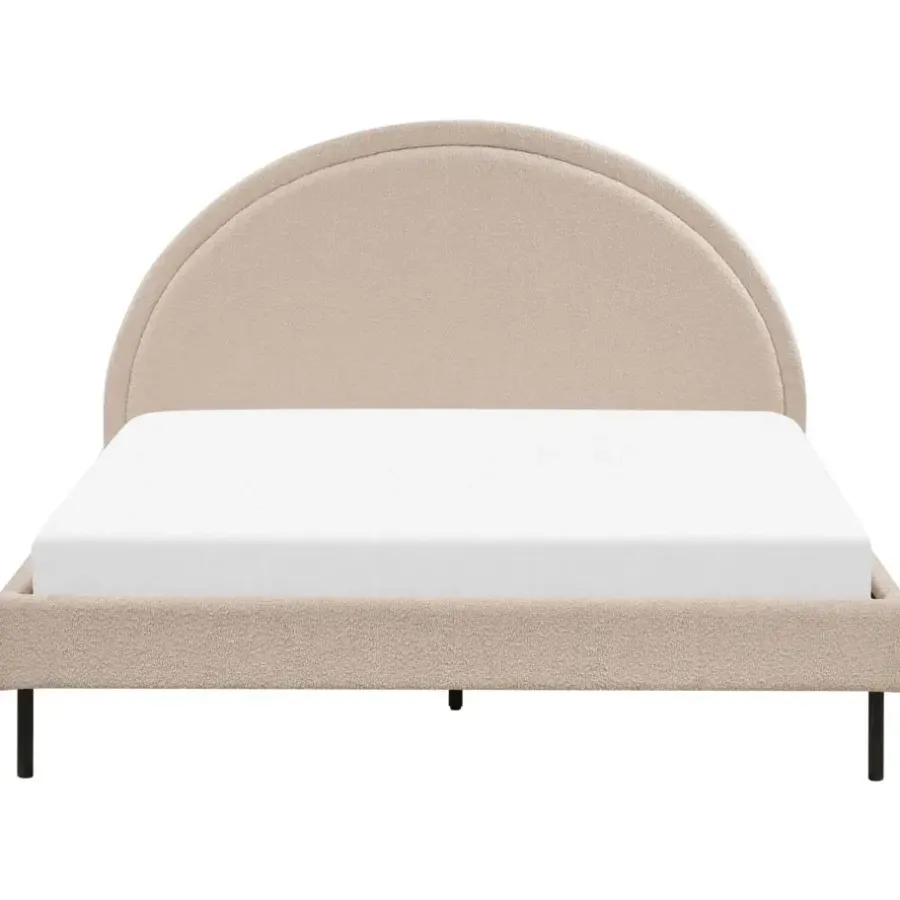 Beliani MARGUT - Bed - Beige - 160 x 200 cm - Bouclé