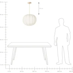 Leen Bakker MARIETA - Hanglamp - Wit - Nylon