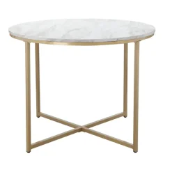 Loft24 Maro - Ronde eettafel Ø90 cm voor 4 personen in MDF marmer