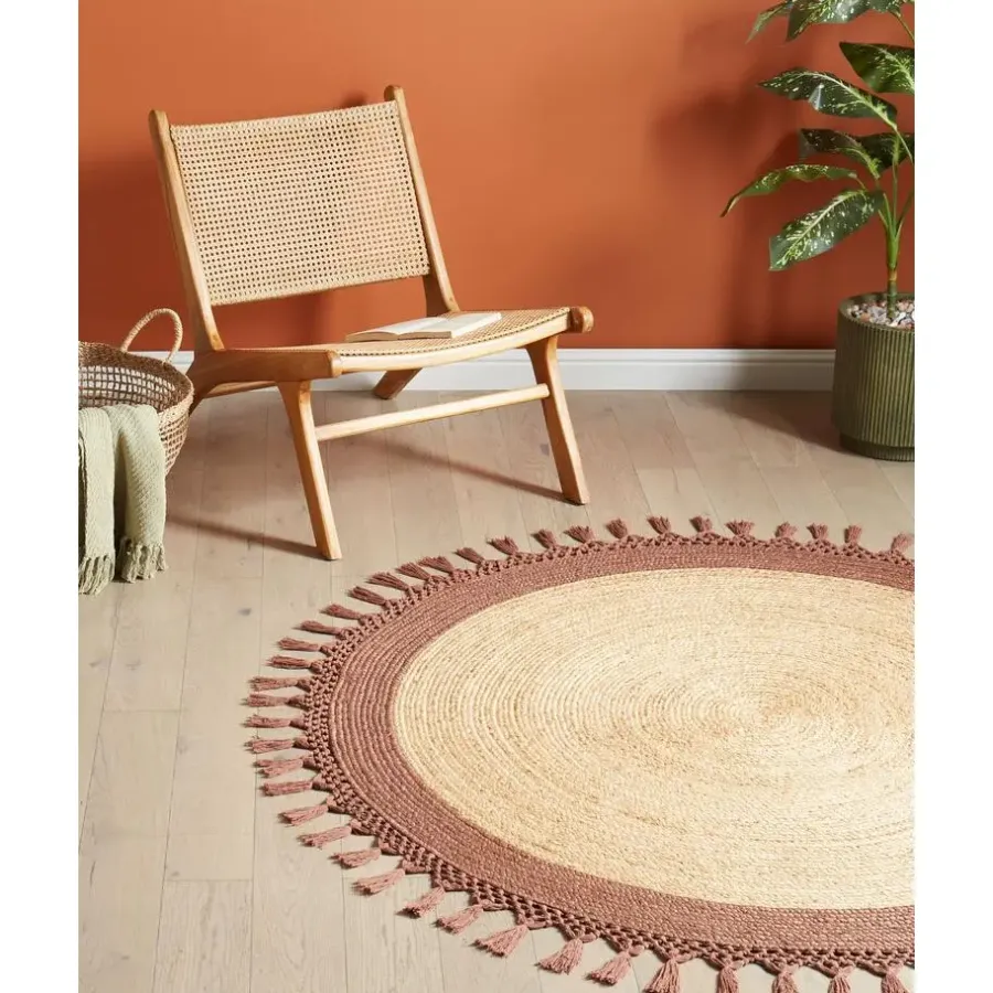 Leen Bakker MARTS - Vloerkleed - Beige/Bruin - 140 cm - Jute
