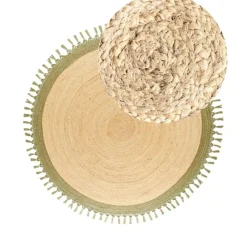 Tapijt-Leen Bakker MARTS - Vloerkleed - Beige/Groen - 200 cm - Jute