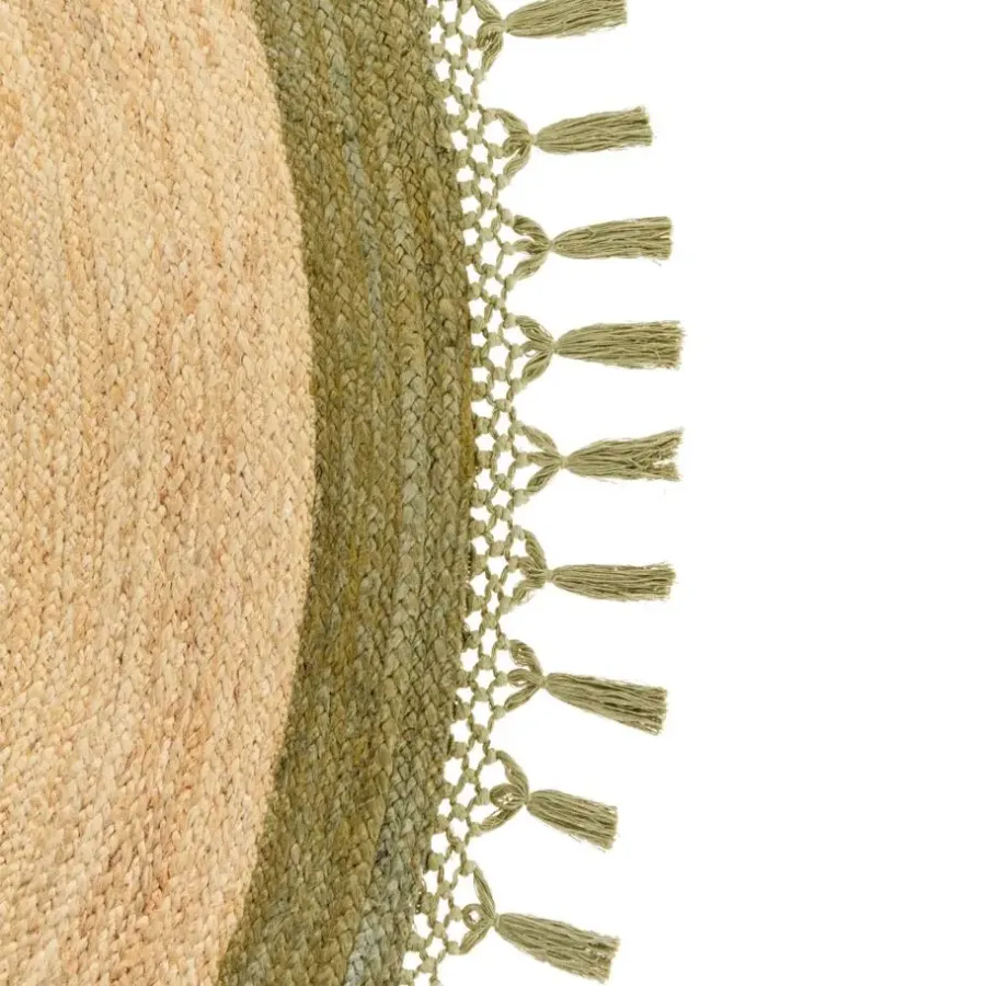 Tapijt-Leen Bakker MARTS - Vloerkleed - Beige/Groen - 200 cm - Jute