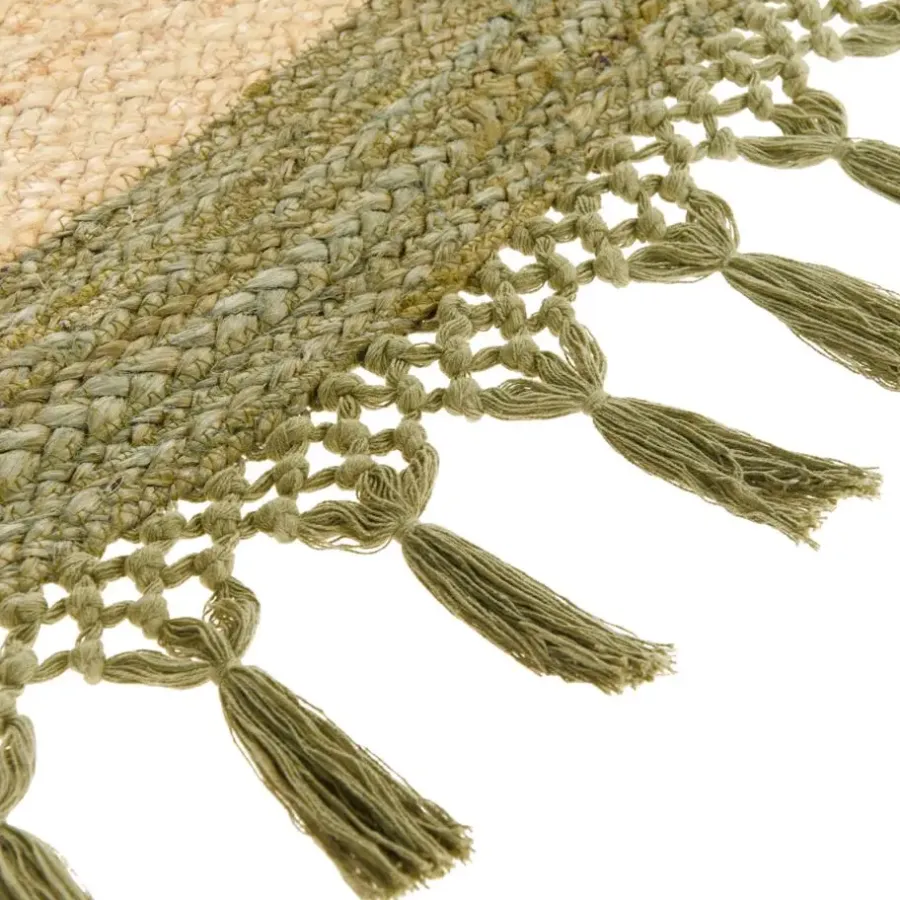 Tapijt-Leen Bakker MARTS - Vloerkleed - Beige/Groen - 200 cm - Jute