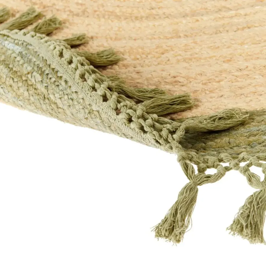 Tapijt-Leen Bakker MARTS - Vloerkleed - Beige/Groen - 200 cm - Jute