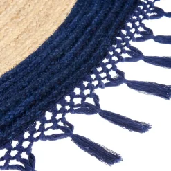 Tapijt-Leen Bakker MARTS - Vloerkleed - Donkerblauw - 200 cm - Jute