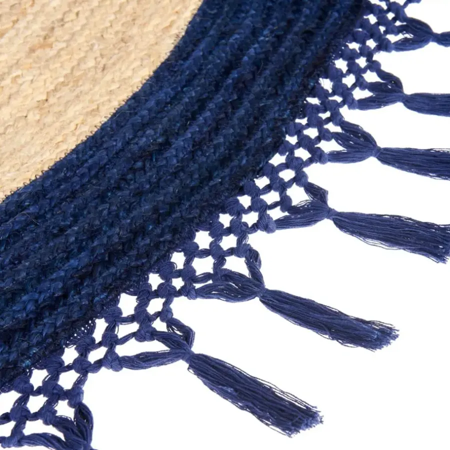 Tapijt-Leen Bakker MARTS - Vloerkleed - Donkerblauw - 200 cm - Jute