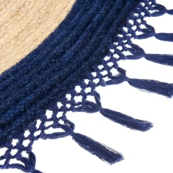 Tapijt-Leen Bakker MARTS - Vloerkleed - Donkerblauw - 140 cm - Jute