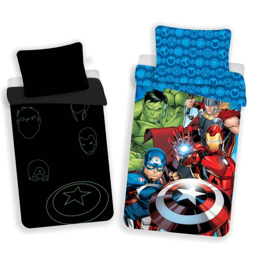 Kinderdekbedovertrekken-Marvel Avengers Dekbedovertrek - 140 x 200 cm - Katoen