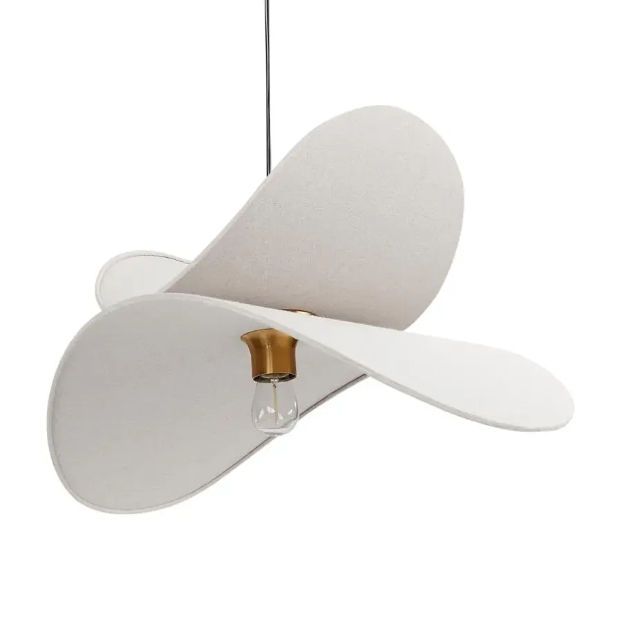 Hanglampen-Leen Bakker MASCOTA - Hanglamp - Lichtgrijs - Linnen