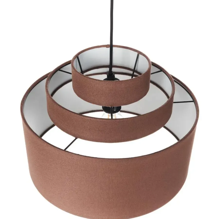 Leen Bakker MASPARRO - Hanglamp - Bruin - Linnen