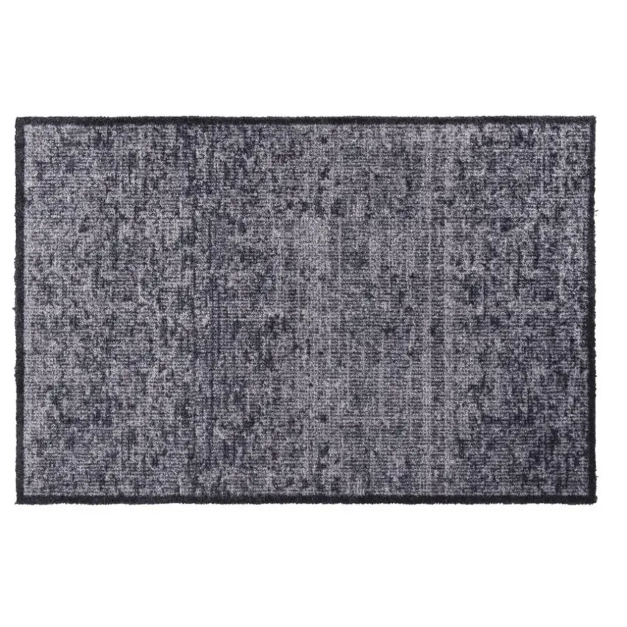 Leen Bakker Mat Soft & Deco Velvet - antraciet - 67x100 cm