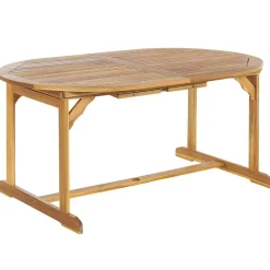 Beliani MAUI II - Tuinset voor 8 - Lichthout/Grafietgrijs - Acaciahout