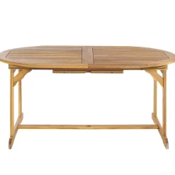 Beliani MAUI II - Tuinset voor 6 - Lichte houtkleur - Acaciahout