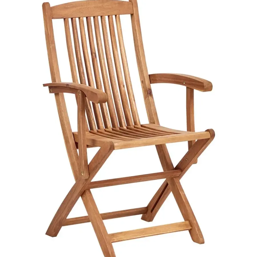 Beliani MAUI II - Tuinset voor 6 - Lichte houtkleur - Acaciahout
