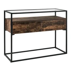 Beliani MAUK - Consoletafel - Zwart - MDF