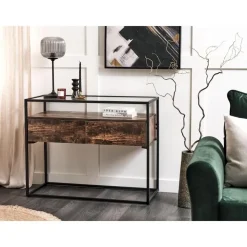 Beliani MAUK - Consoletafel - Zwart - MDF