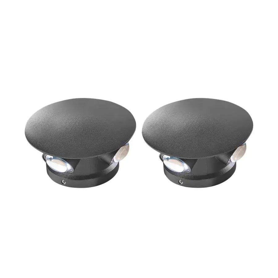 Beliani MAURICE - Wandlamp set van 2 - Zwart - Aluminium