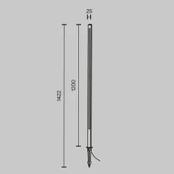 Staande Lampen-Maytoni Outdoor - Landschapsverlichting Pole - Grafiet