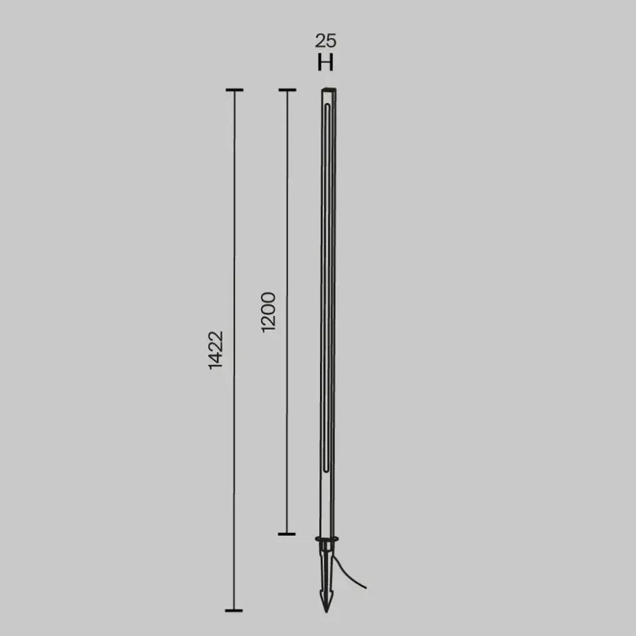Staande Lampen-Maytoni Outdoor - Landschapsverlichting Pole - Grafiet