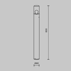 Staande Lampen-Maytoni Outdoor - Landschapsverlichting Amas - Grafiet - Ø8