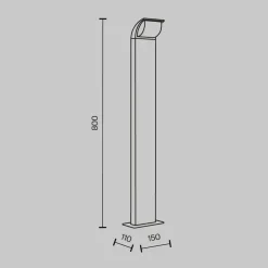 Staande Lampen-Maytoni Outdoor - Landschapsverlichting Stock - Grafiet