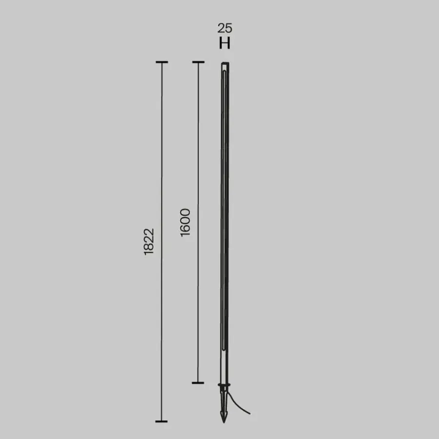 Maytoni Outdoor - Landschapsverlichting Pole - Grafiet