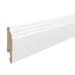 Leen Bakker MDF plint - wit frans - 240x1,4x7,5 cm