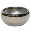Mega Collections Bloempot Emperor - rond - zilver - D33 x H17 cm
