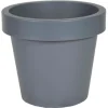 Mega Collections Plantenpot/bloempot - kunststof - grijs - D50 cm