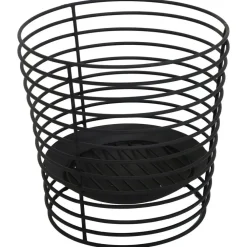Mega Collections Vuurkorf - zwart - ijzer - D38 x H40 cm - rond