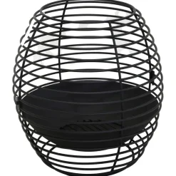 Tuinhaarden En Terrasverwarmers-Mega Collections Vuurkorf - zwart - ijzer - D40 x H40 cm - rond