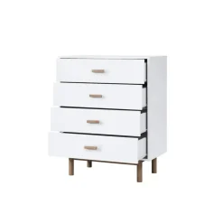 Loft24 Melanie - Commode met 4 laden in spaanplaat van wit eiken