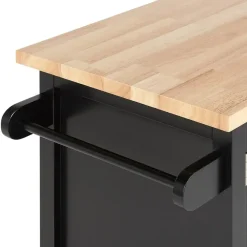 Trolleys-Beliani MELE - Keukentrolley - Zwart - MDF