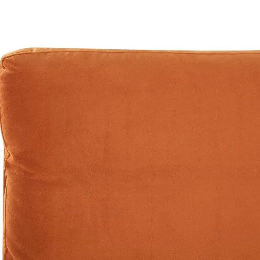 Beliani MELLE - Tweepersoonsbed - Oranje - 180 x 200 cm - Fluweel
