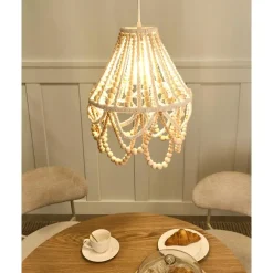 Leen Bakker MENIK - Kroonluchter - Lichtbruin - Rubberhout