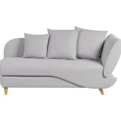 Beliani MERI II - Chaise longue - Lichtgrijs - Rechterzijde - Fluweel