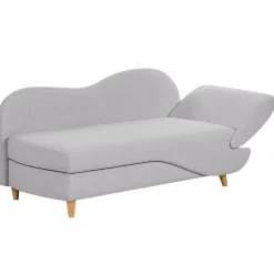 Beliani MERI II - Chaise longue - Lichtgrijs - Rechterzijde - Fluweel
