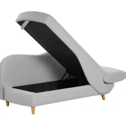 Beliani MERI II - Chaise longue - Lichtgrijs - Rechterzijde - Fluweel