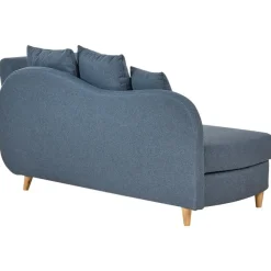 Beliani MERI II - Chaise longue met opbergruimte - Blauw - Rechts - Fluweel